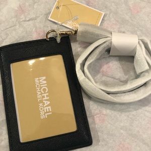 Black and rose MK ID case